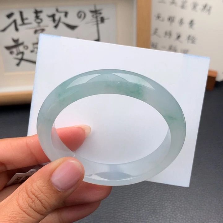 翡翠手镯未镶嵌翡翠手镯53圈口
