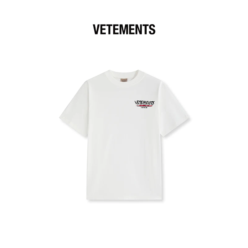 VETEMENTS【可乐up】夏季经典纯棉时尚印花圆领短袖T恤35352006