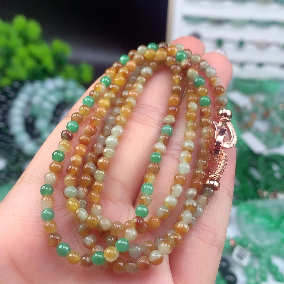 翡翠未镶嵌项链项链