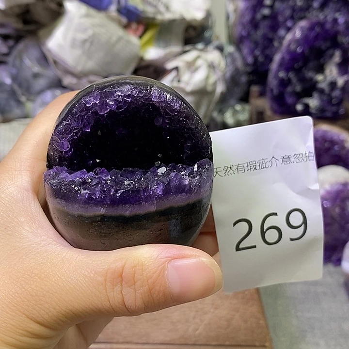 珠宝半成品紫晶未镶嵌