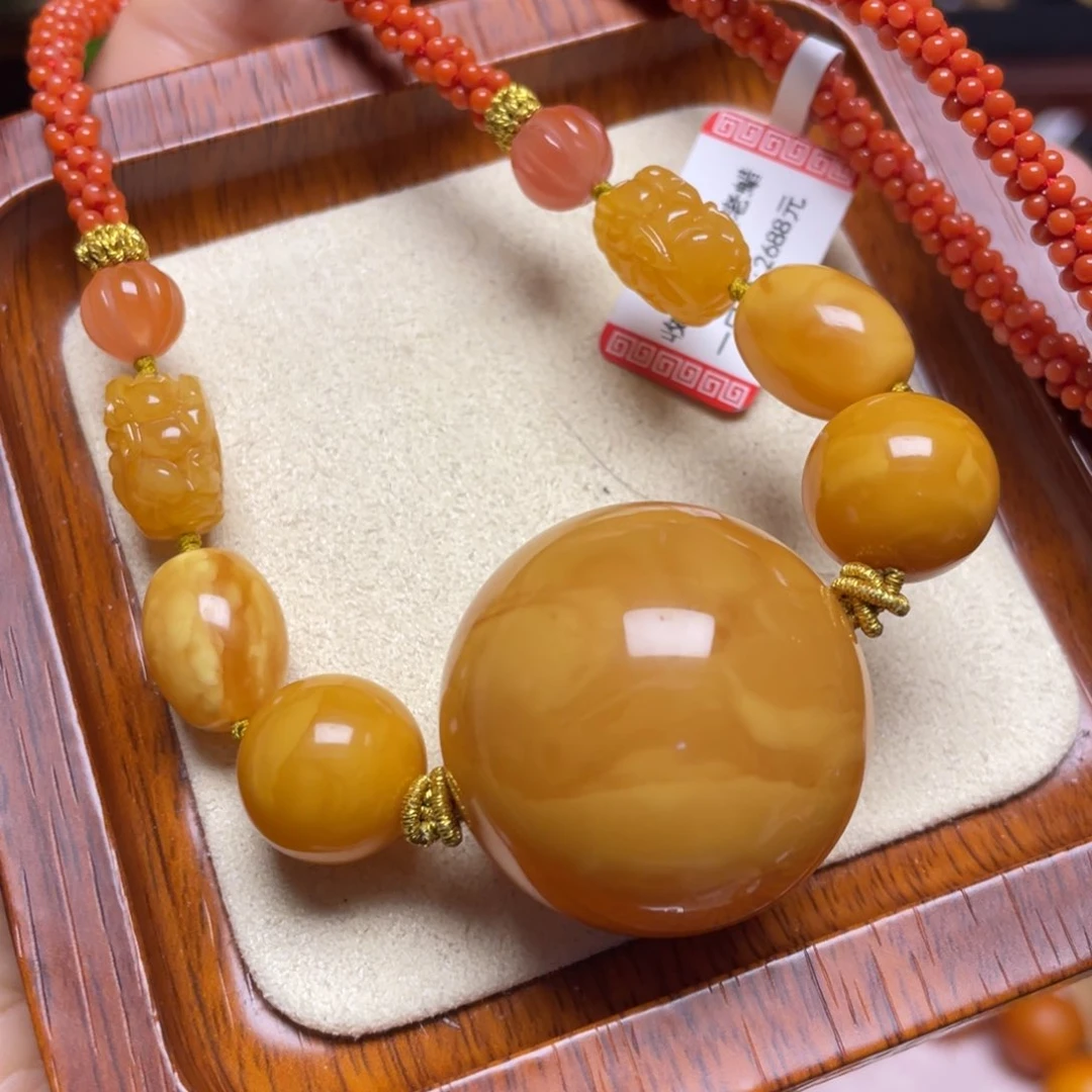 蜜蜡颈饰未镶嵌项链