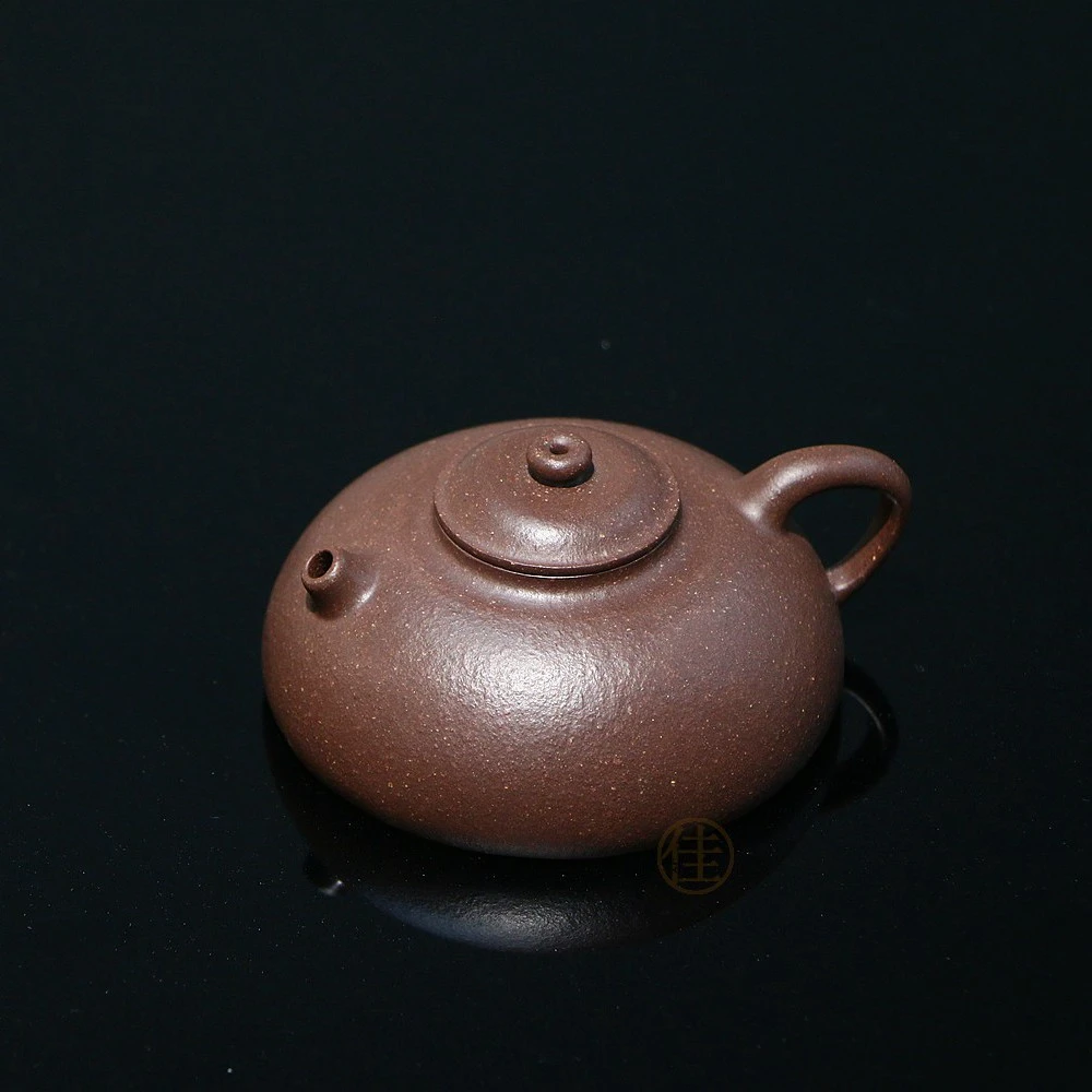 吃茶乐土-全手工 半勺款 原矿老紫泥手工料 120毫升 宜兴紫砂壶