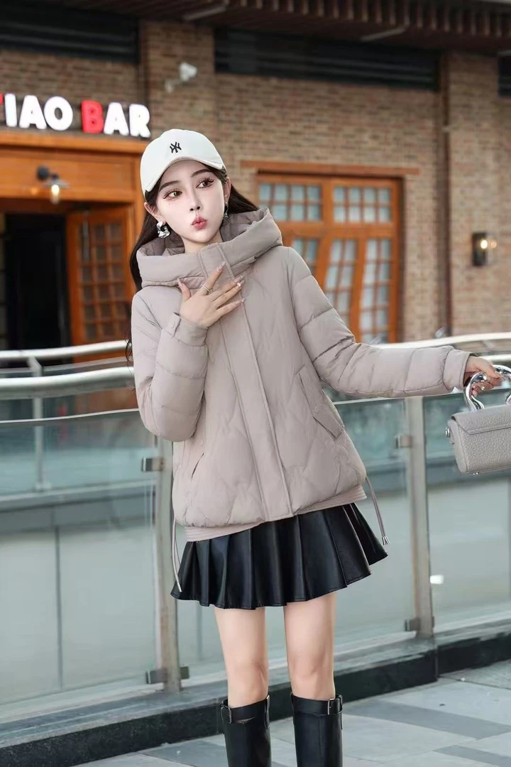 小个子短款韩版ins爆款连帽女士棉服8825