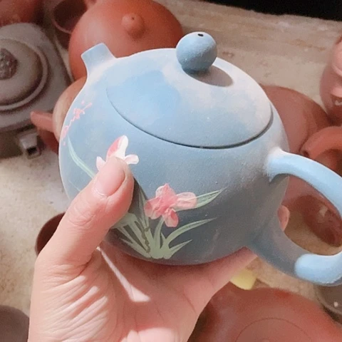 茶杯绿泥宜兴紫砂全手工制作