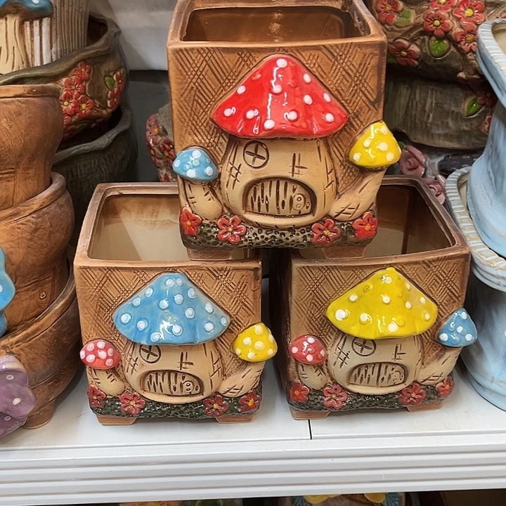 粗陶材质多肉花盆