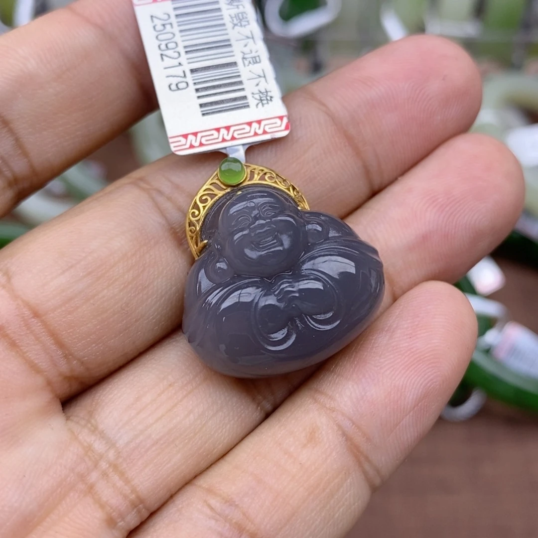吊坠(不含链)18K金镶嵌和田玉?****ｙ