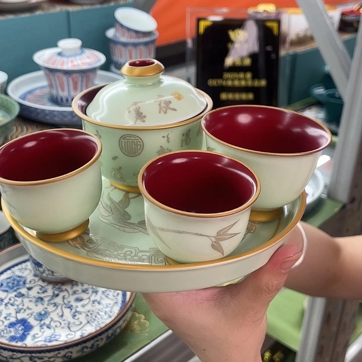 景德镇陶瓷盖碗茶具
