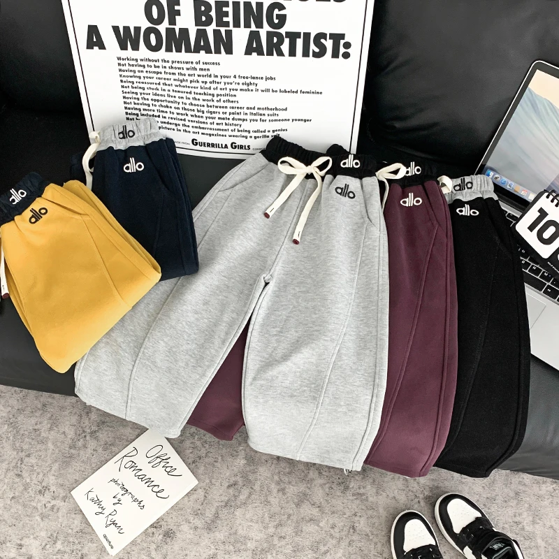 【开学季新款上新】2025春秋儿童刺绣撞色宽松休闲裤男女童新款