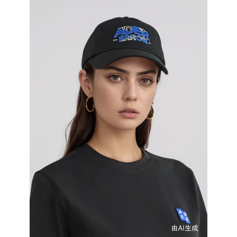 [折扣]Ader Error 女刺绣棉质斜纹布棒球帽