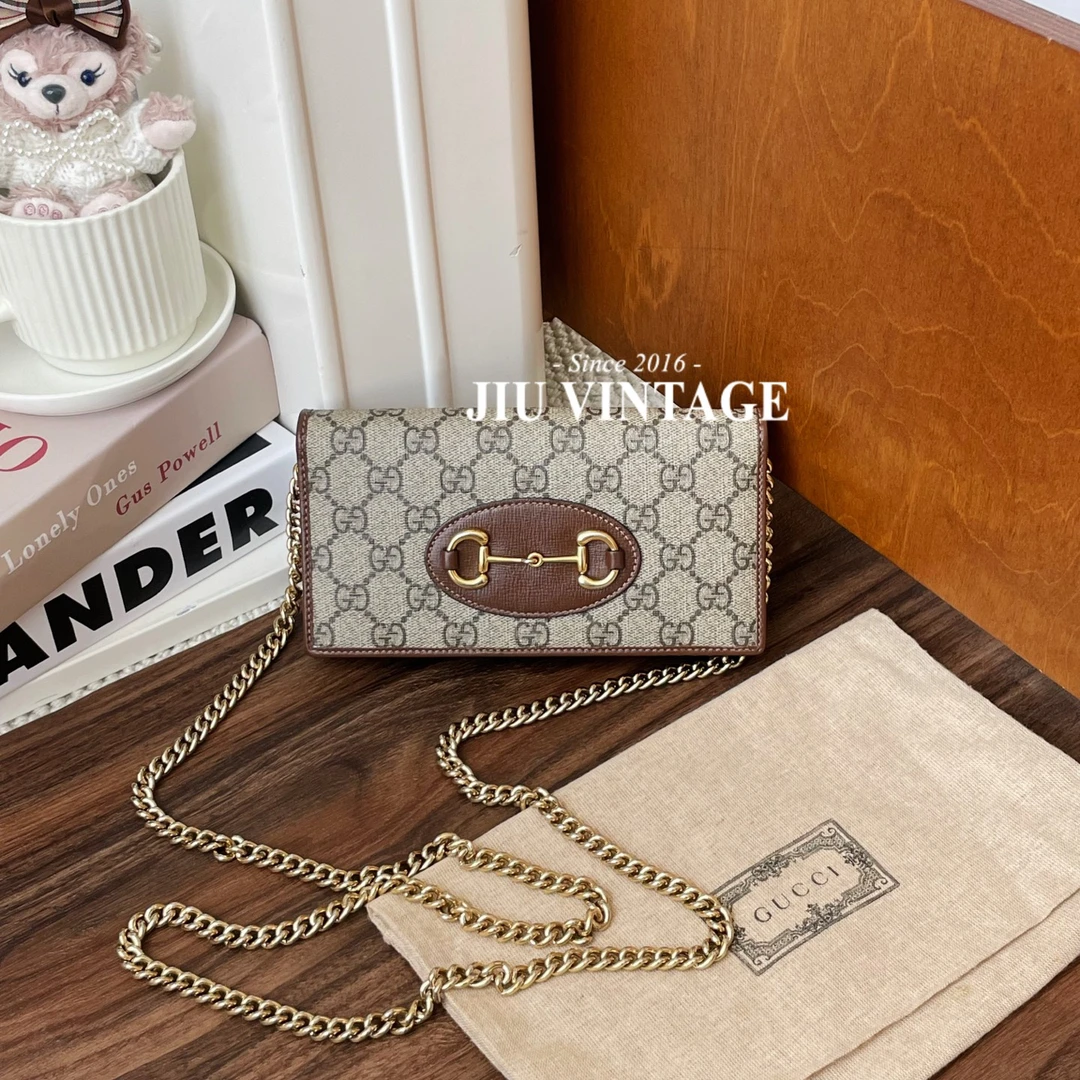 99新 GUCCI/古驰 1955 老花woc链条包JM7-3757