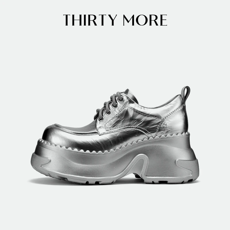 【魔法学院】Thirty More厚底乐福鞋女2025早春新款复古小皮鞋女