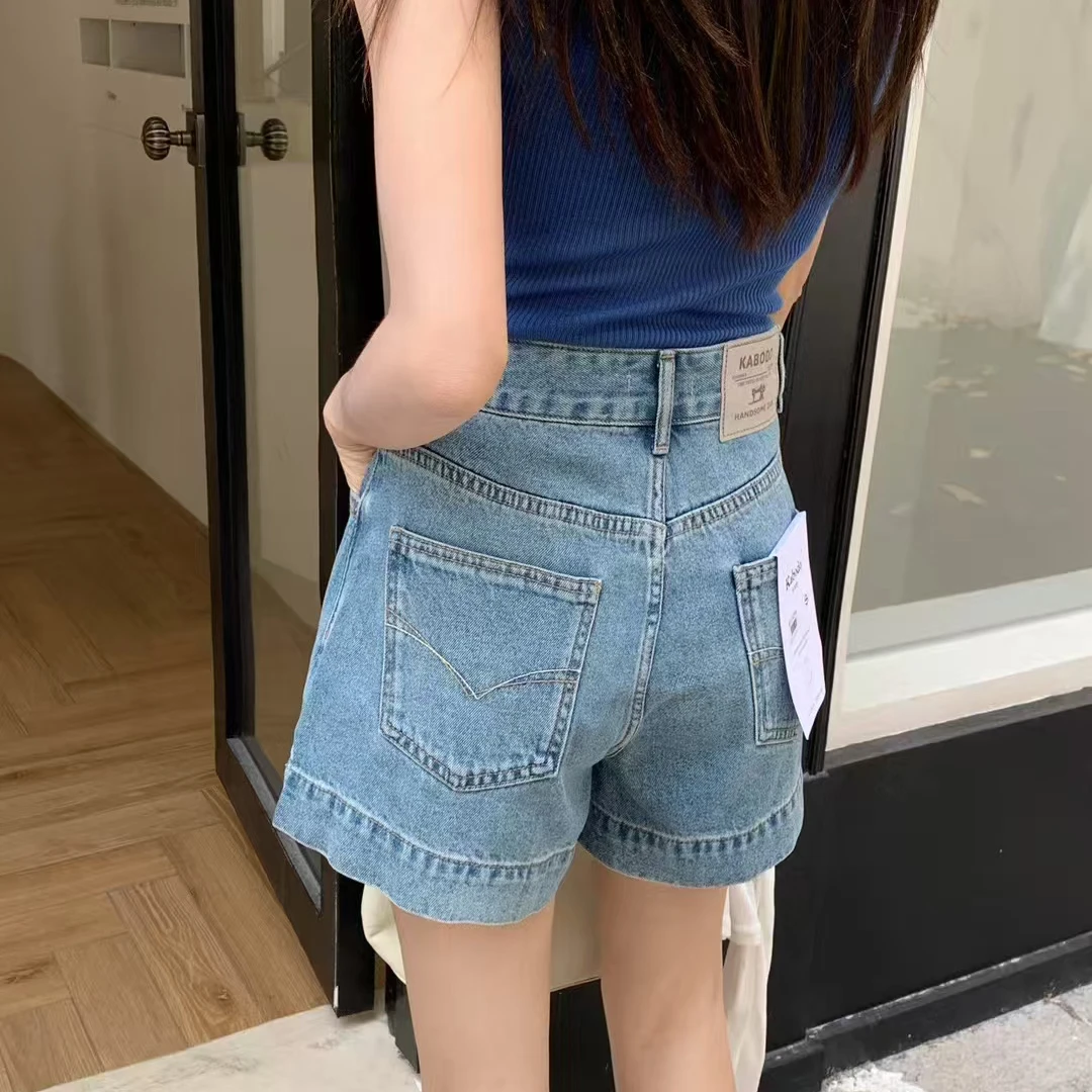 Kabodo牛仔短裤71929女卡布夏薄款热裤欧货高腰显瘦A字裤