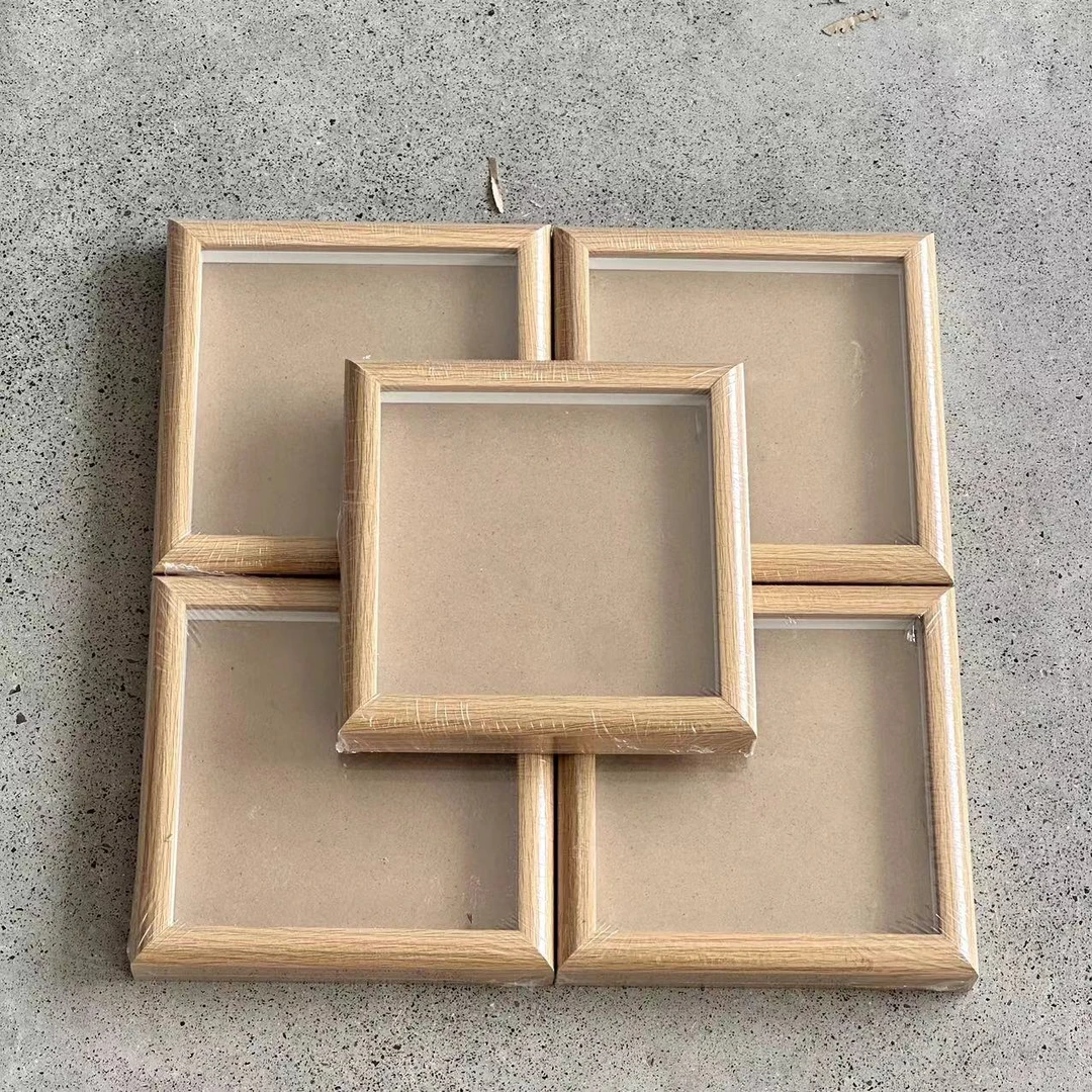 【书心工厂】画框清仓15*15cm【原木色】玻璃相框【到手5个】