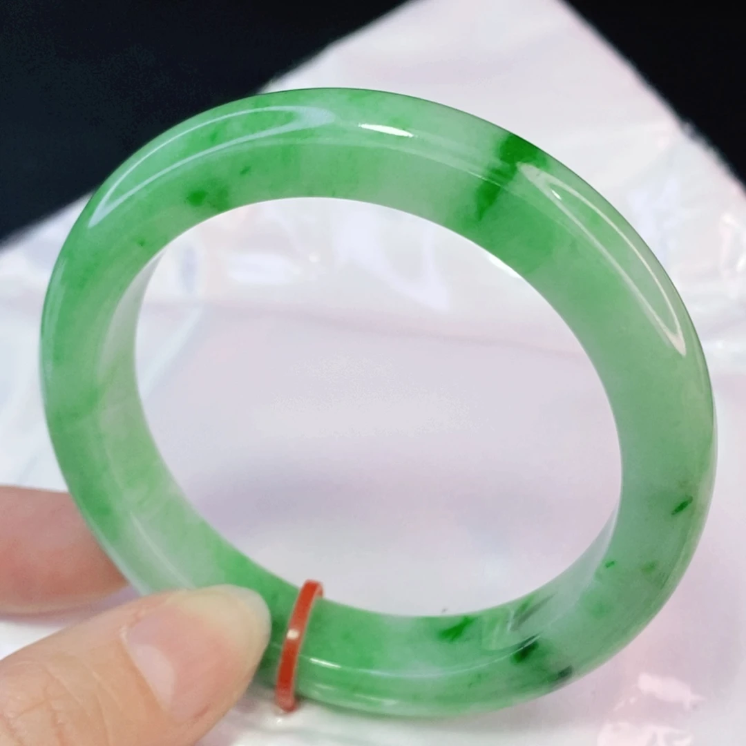 未镶嵌手镯翡翠55正圈  （17）