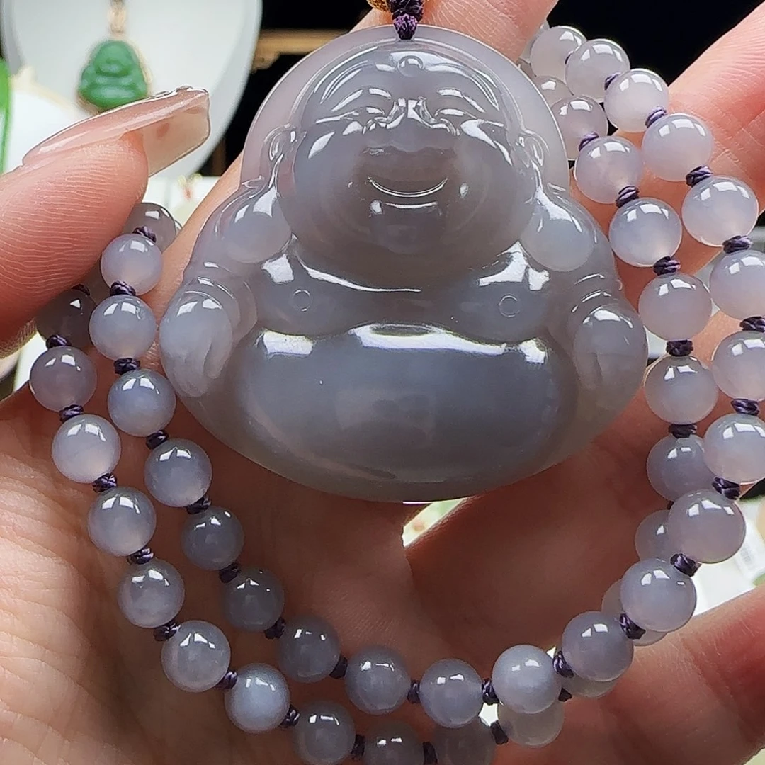 和田玉足金镶嵌颈饰45