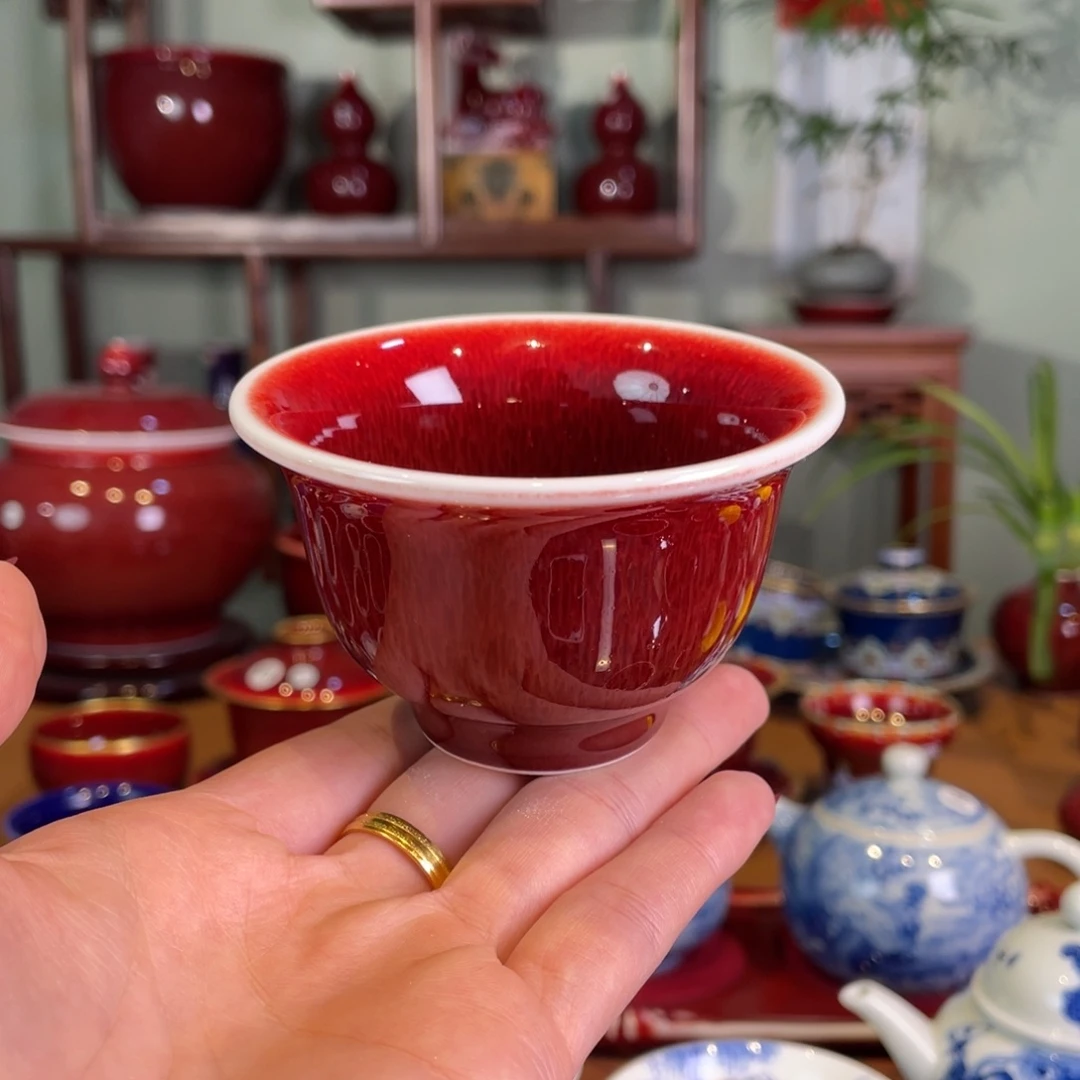 清欢雅玩原矿郎红福利小压手杯