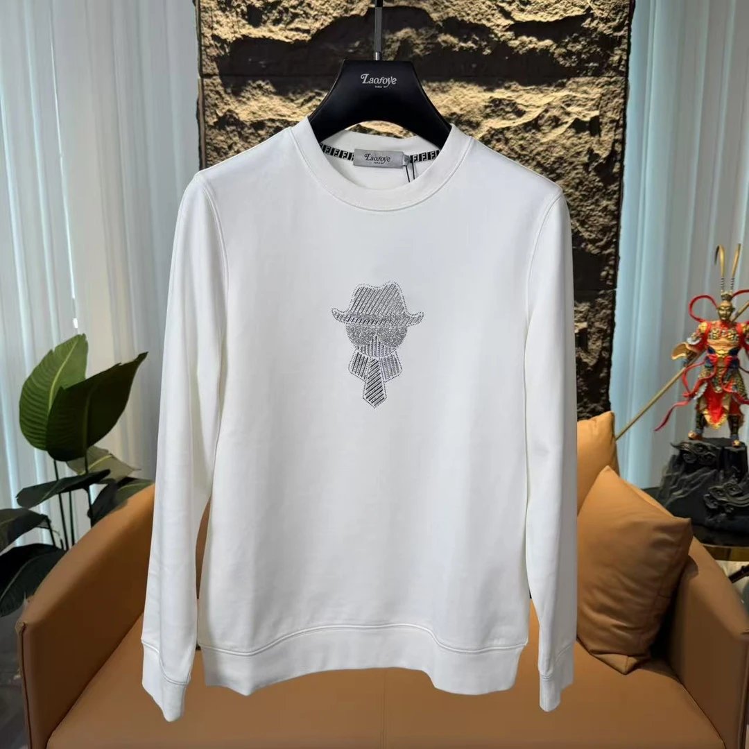 【VanJazny】QC高端品牌男士时尚烫钻圆领卫衣F73923W021