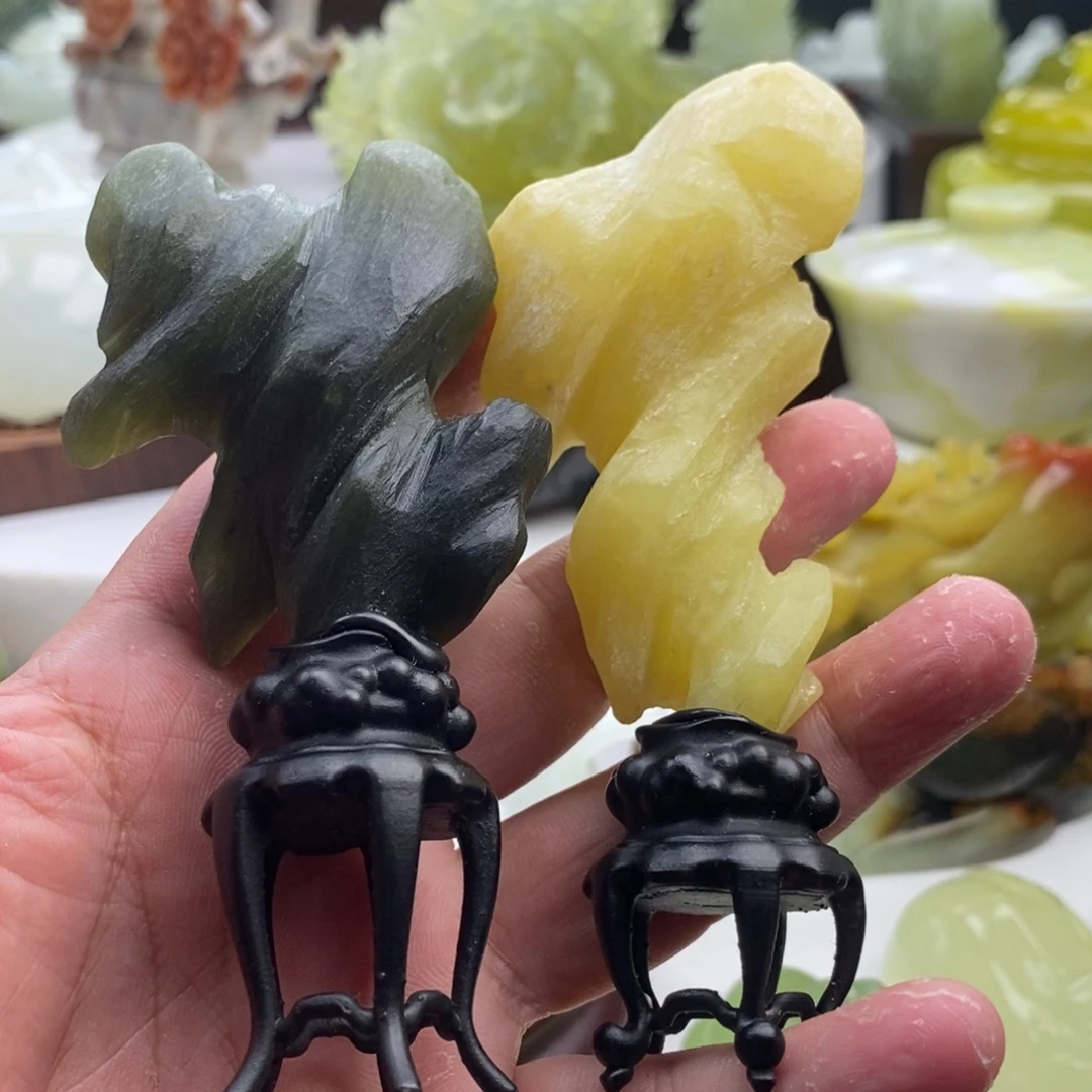 上***官岫玉未镶嵌四大名玉香插