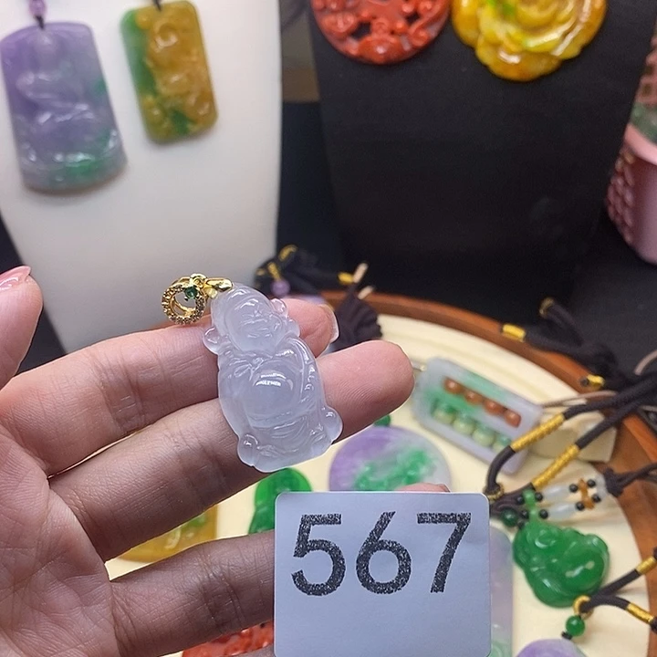 翡翠未镶嵌吊坠(赠链)