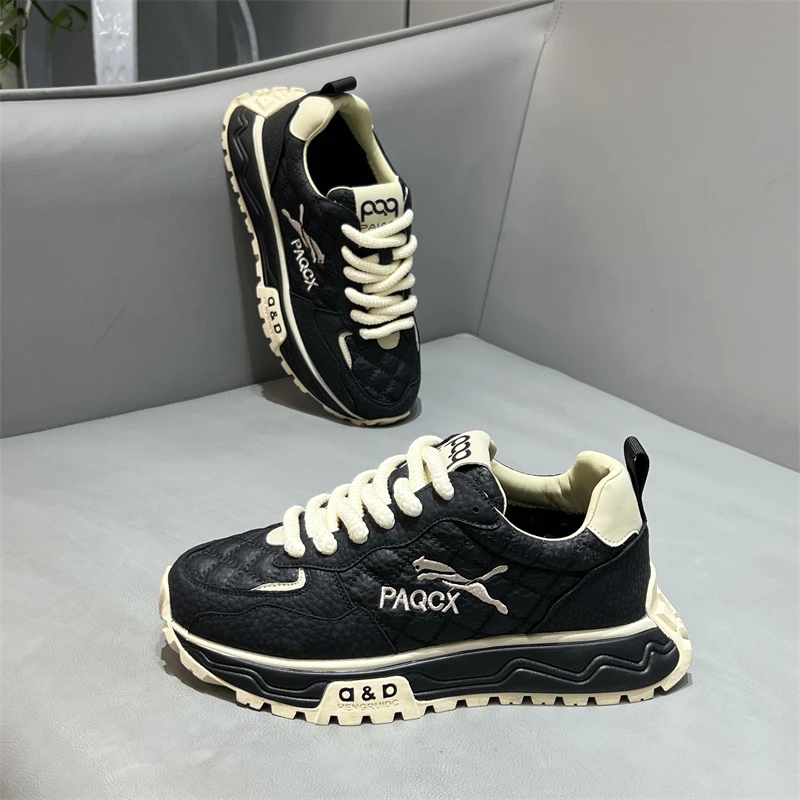 男鞋2026春季新款时尚百搭休闲运动鞋男士潮流低帮厚底增高阿甘鞋