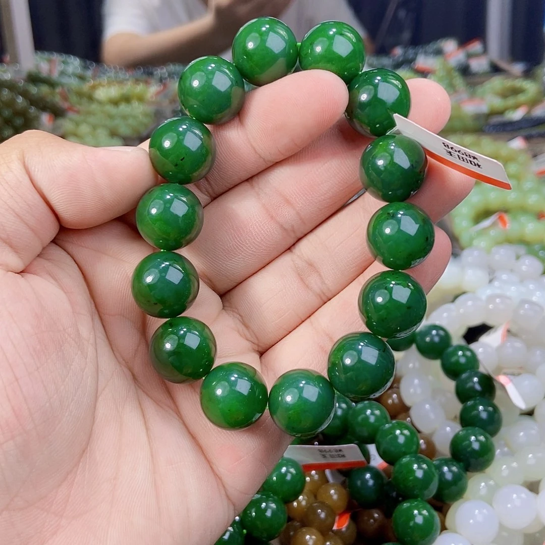 未镶嵌手串和田玉纯天然卡16碧玉3矿多样性发一