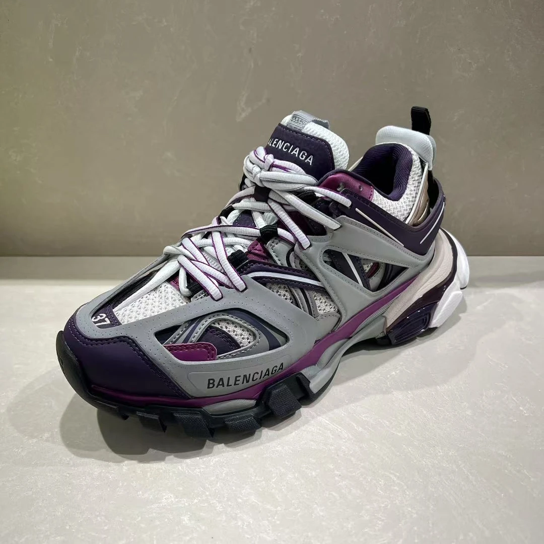 全新未使用 Balenciaga/巴黎世家 /七七/track紫灰女鞋