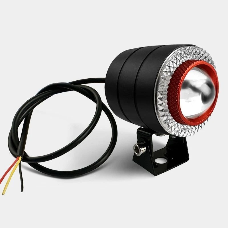 德国品质电动摩托车外卖车炫彩变色黄白爆闪激光射灯12V-85V超亮L