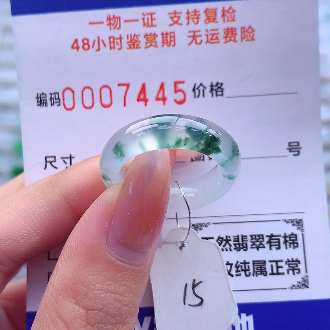 翡翠未镶嵌戒指天然