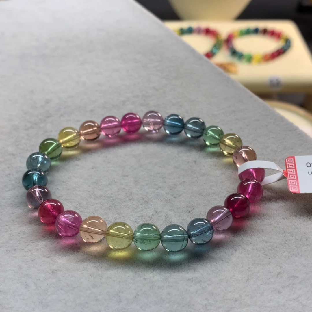 【闪购商品】未镶嵌手链碧玺艳丽色标单圈7.2