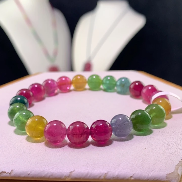 双色碧玺手链未镶嵌