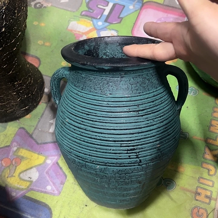 绿色双耳高22口14带孔