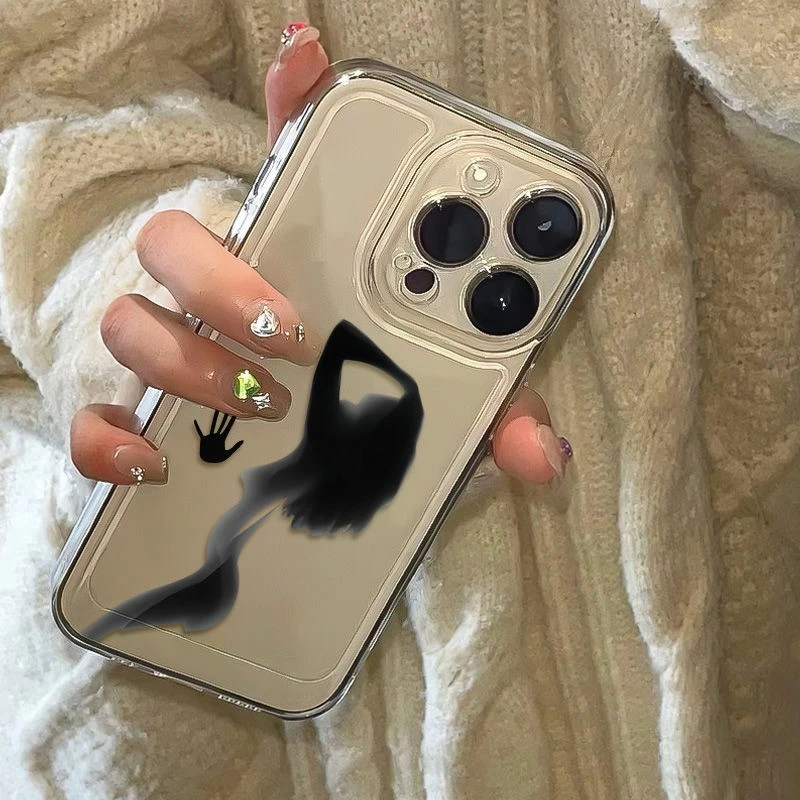撩发魅影风格适用于苹果16ProMax手机壳太空壳保护套12可爱