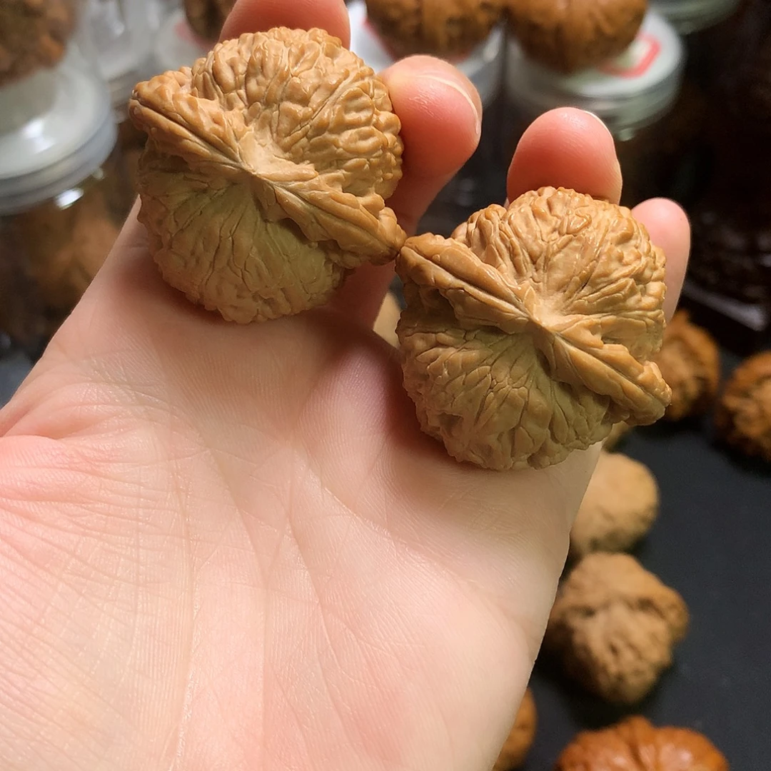 把件文玩核桃白狮子40全