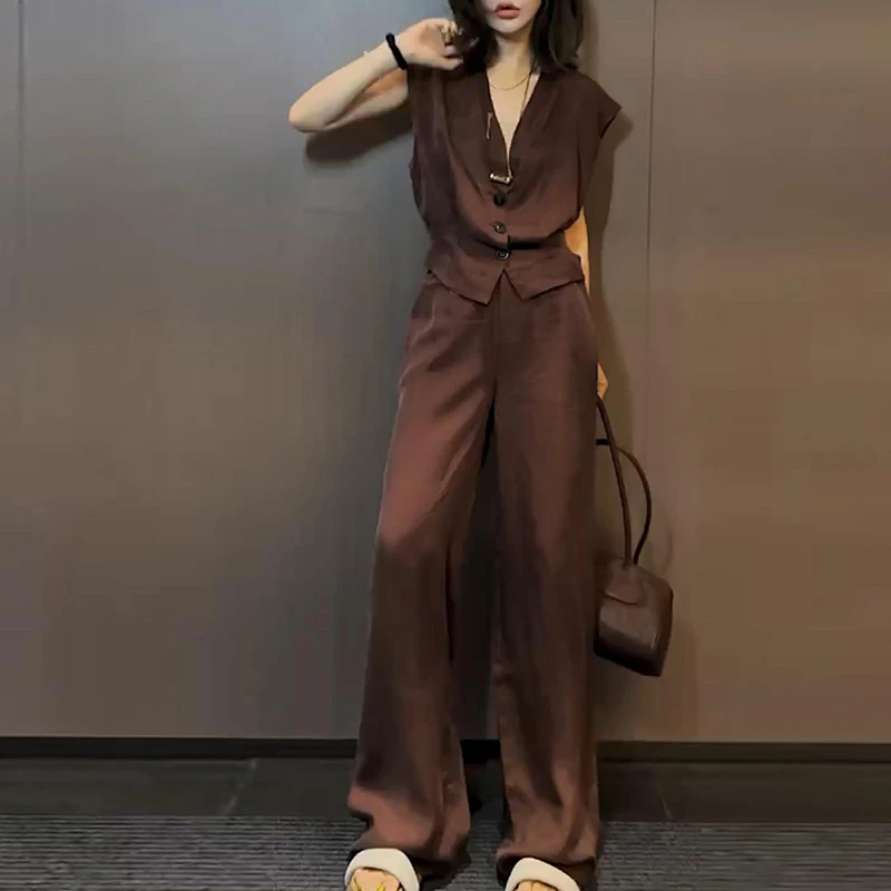 2025年夏季新款时尚显瘦气质网红高档洋气女高级宽松休闲两件套潮