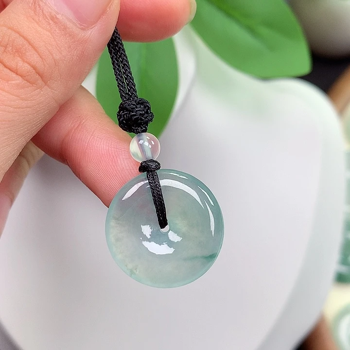 颈饰未镶嵌翡翠平安扣 20.2x4.3mm