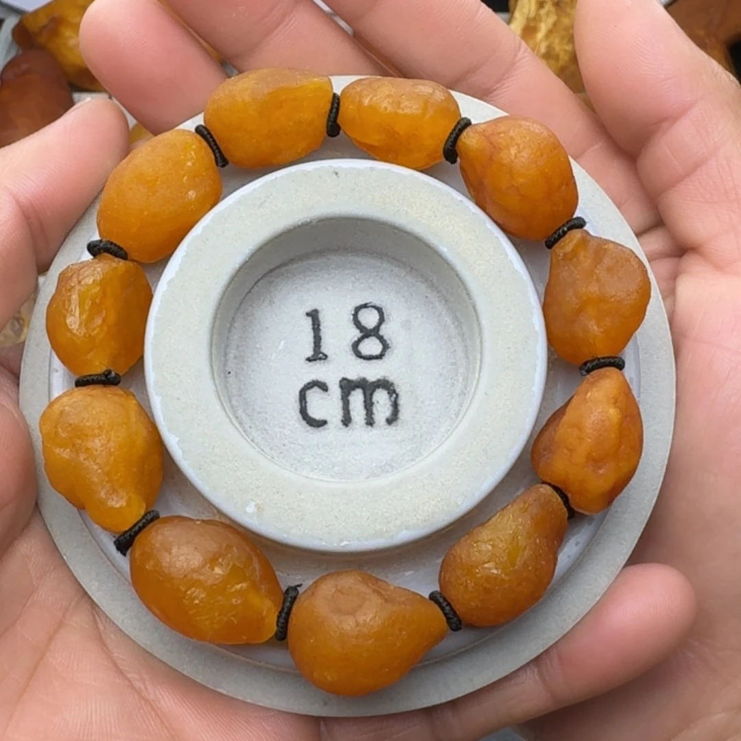 蜜蜡珠宝奇石未镶嵌天然精品精品海飘手串