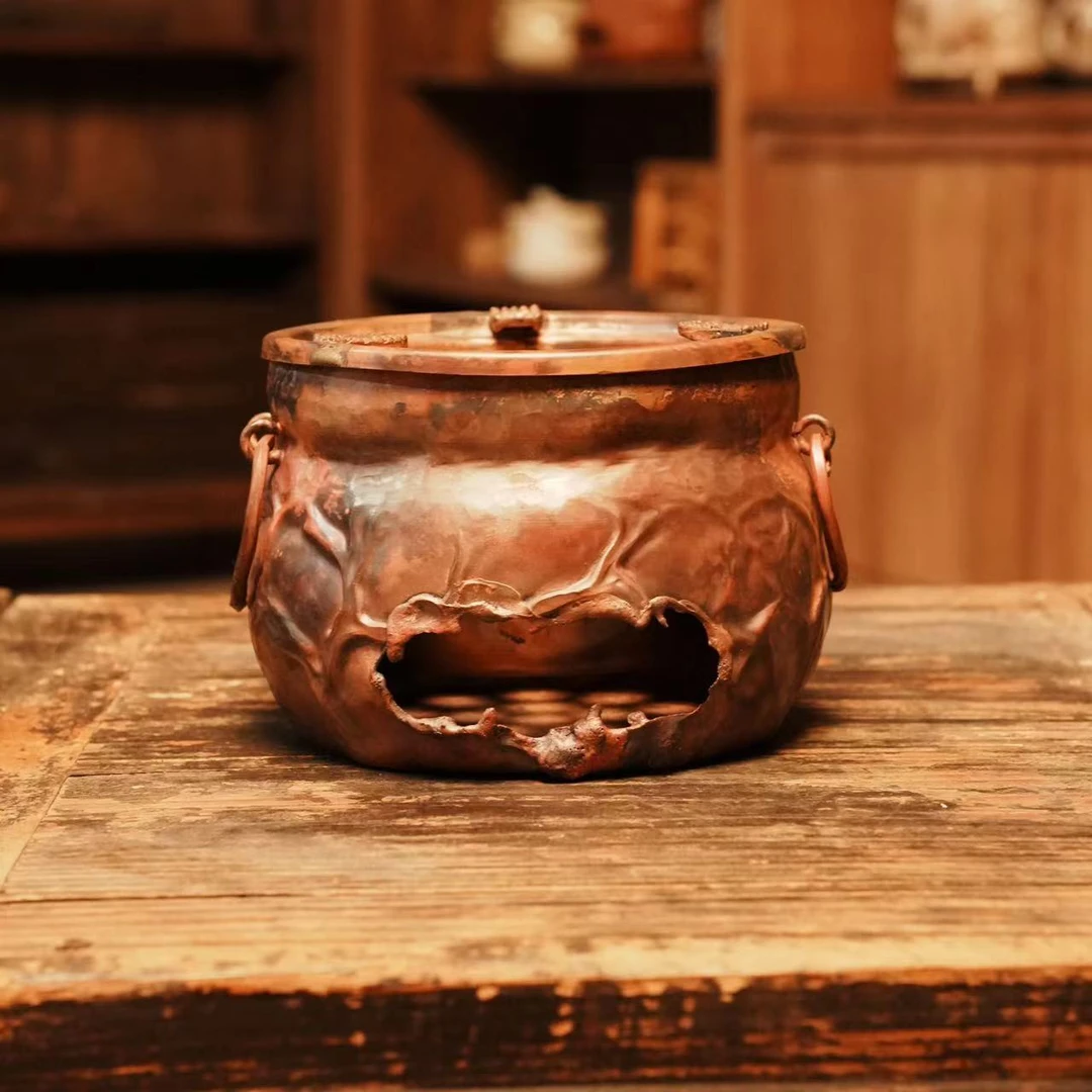 【本朴造物】福禄紫铜风炉,直径14CM,高10CM(器不同0045)