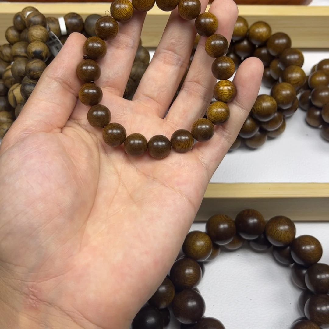 携***肩沉香手串越南芽庄黄棋楠1.0