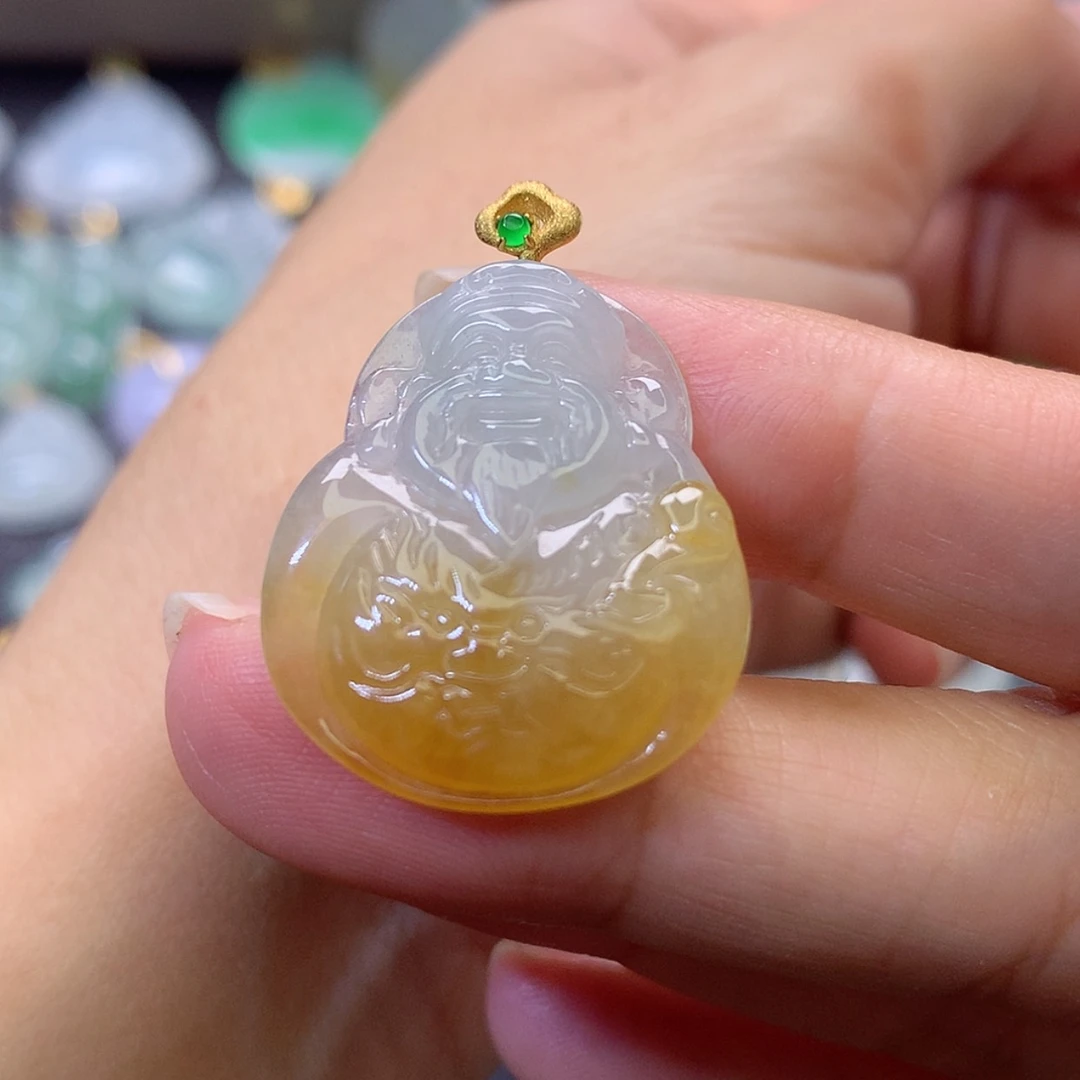 【闪购商品】吊坠(赠链)18K金镶嵌翡翠