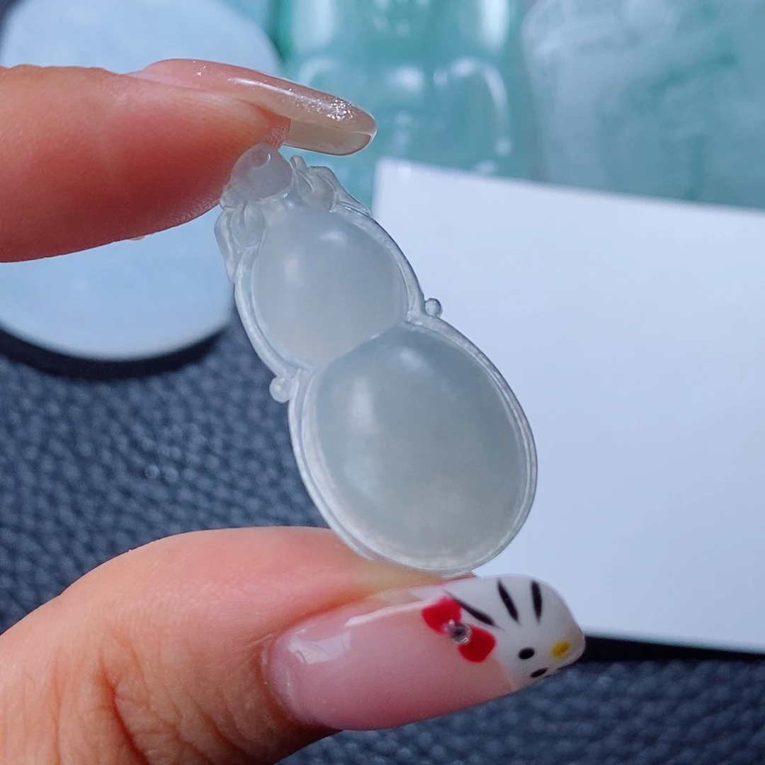 定制翡翠未镶嵌毛货付款后确认抛光
