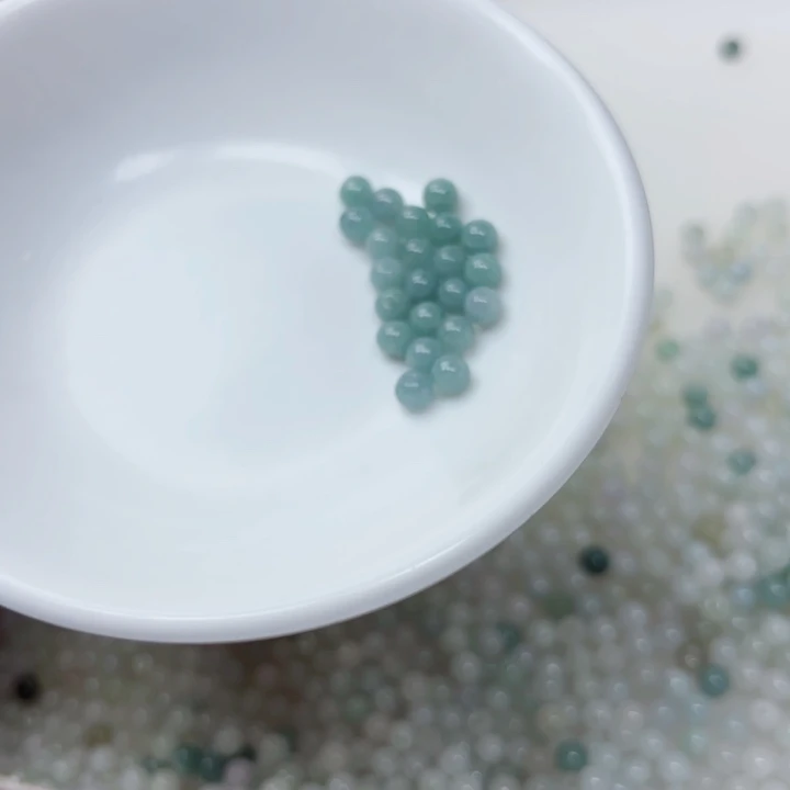 未镶嵌手链翡翠散珠20颗卡4.2很小