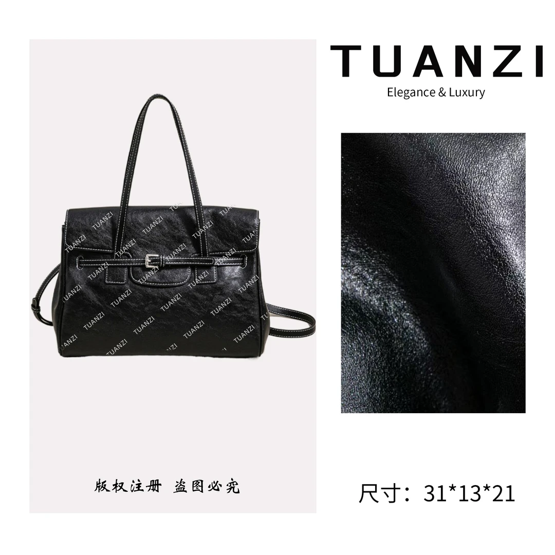 TUANZI『高端玩家』秋冬新款原创小众设计公文包 SK-92835-黑色