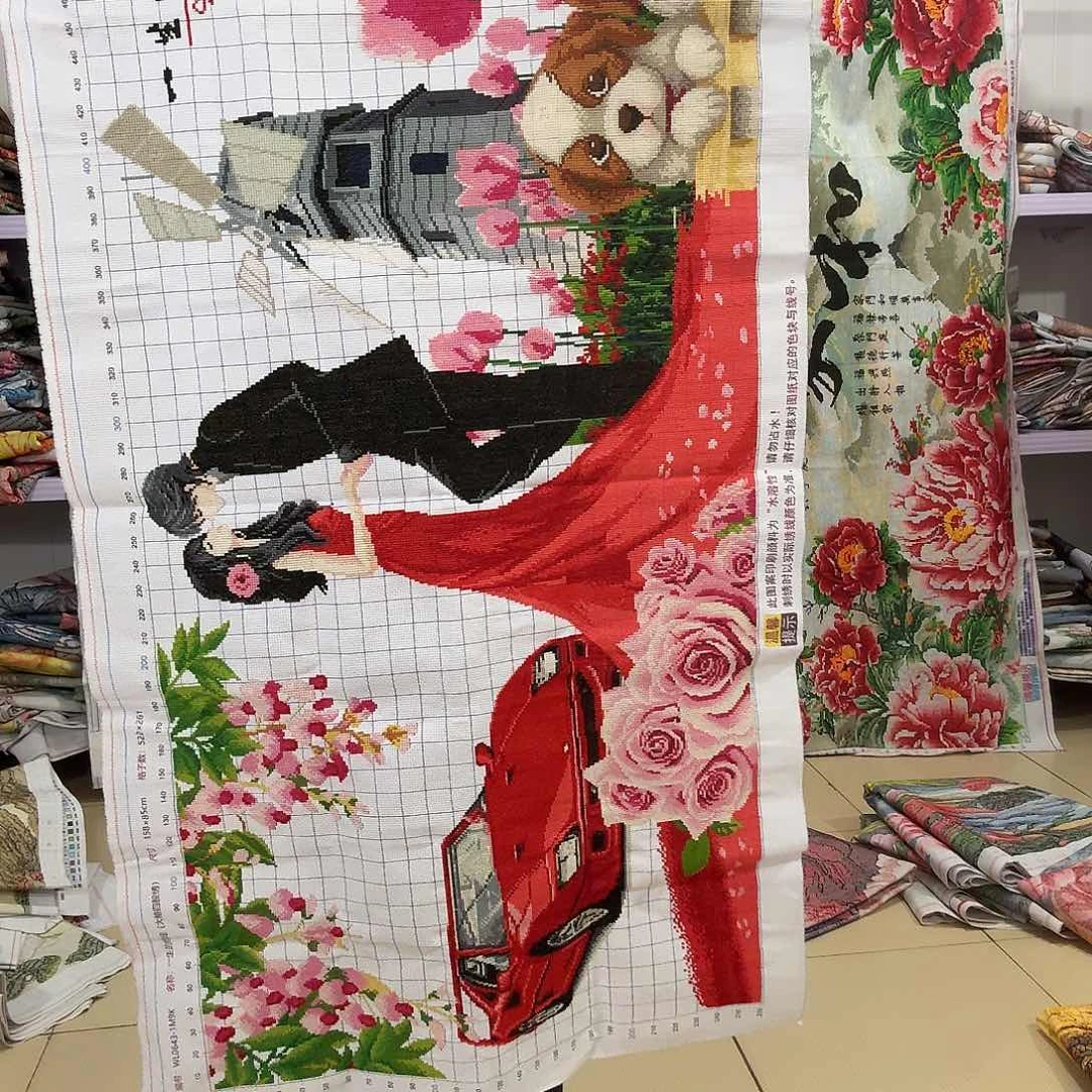 棉十字绣成品出售