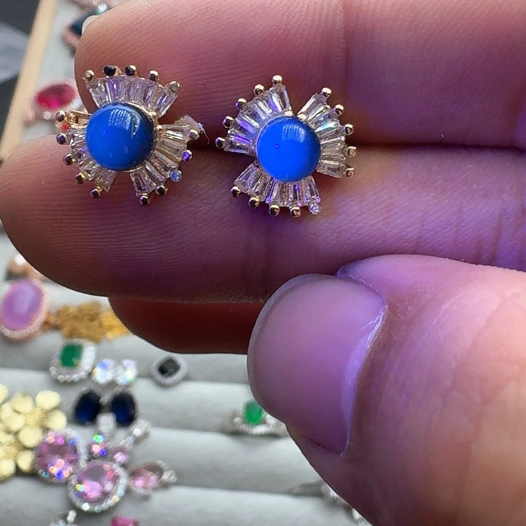 芙蓉石戒指银S925镶嵌