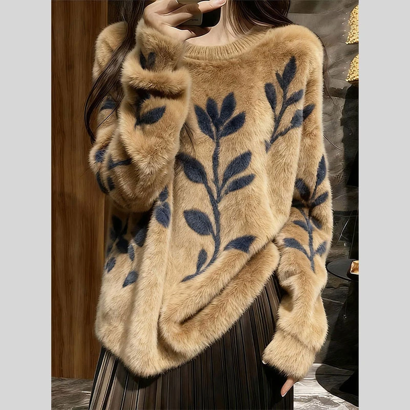 新中式国风毛衣女款2025新款慵懒高级感针织可外穿内搭上衣女秋冬