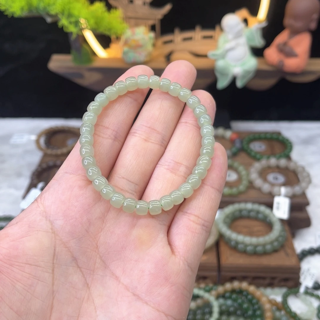 和田玉手链未镶嵌S****?晴水直切珠卡6多样性发一