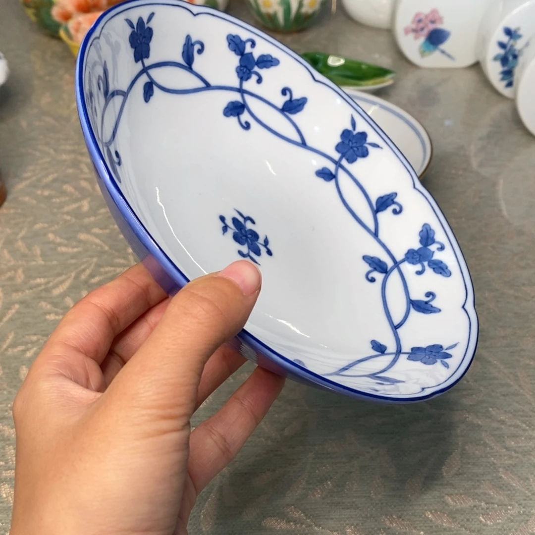 碟时****然2个微瑕19厘米厘米 小杨瓷器陶瓷陶瓷