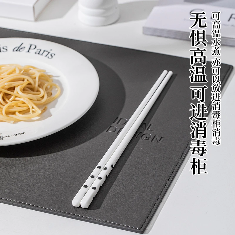 陶瓷筷子礼盒套装家用轻奢高颜值公筷耐高温防滑一人一筷子专用