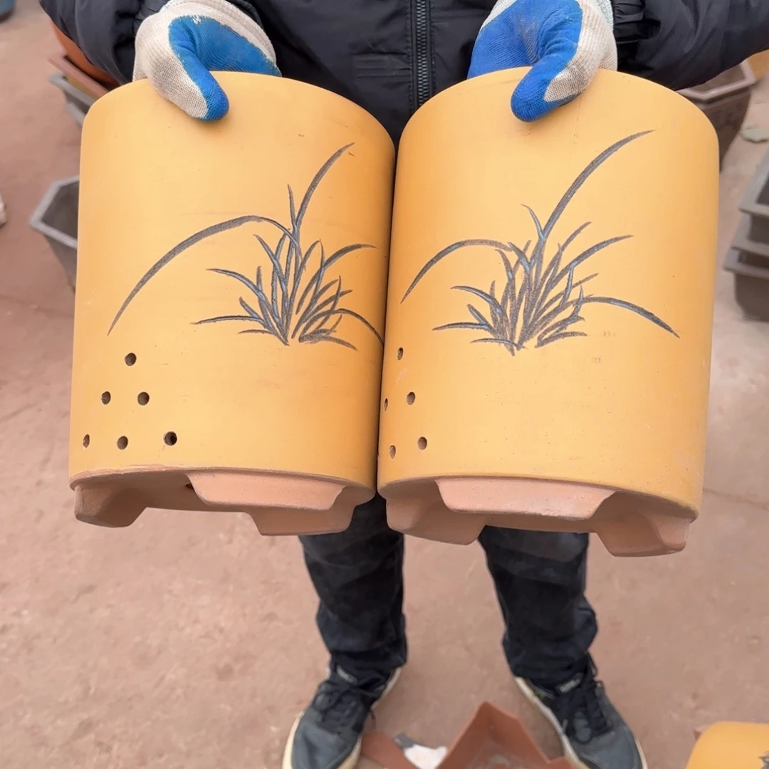 紫砂花盆口径14.18口径