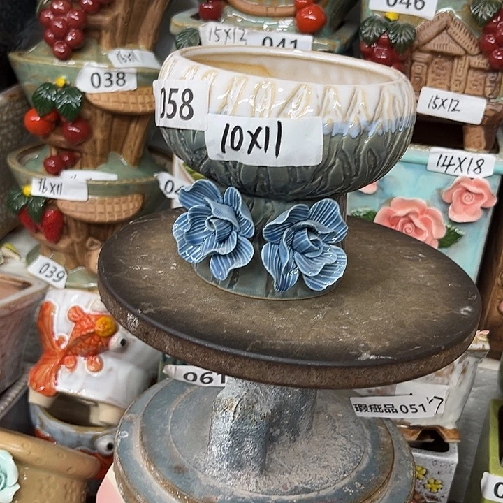 紫砂花盆粗陶材质多肉花盆